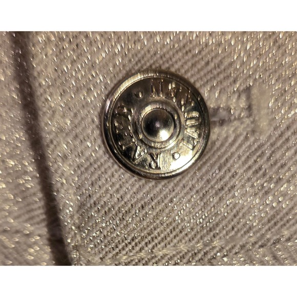 Vintage Y2K Ralph Lauren Metallic Denim Mini Skirt 90's Shimmer Made In The USA. - Picture 3 of 7